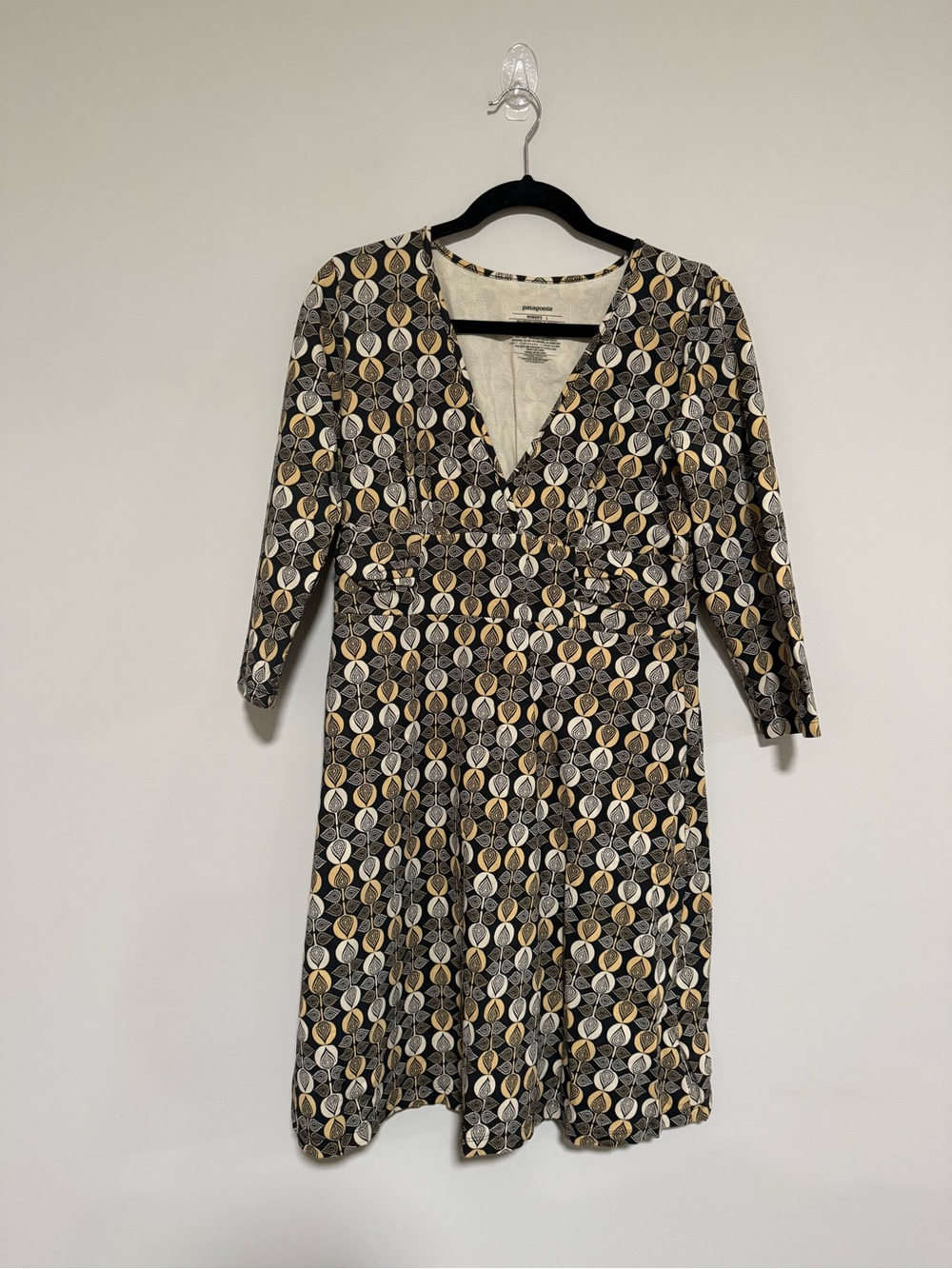 Patagonia Margot Organic Cotton Faux Wrap Dress Size Large Granola Outdoor